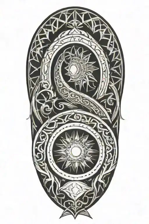 lucky horseshoe tattoo design idea