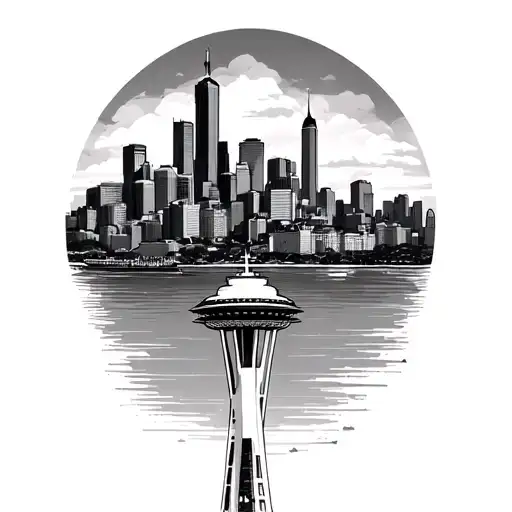 Seattle Skyline tattoo design idea