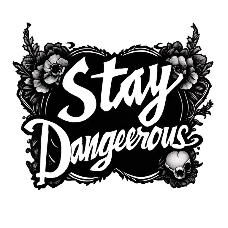 stay dangerous tattoo design idea