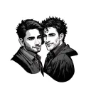 Son and dad tattoo design idea