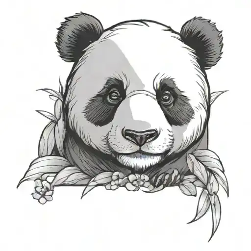 No drawing just written panda promise in a elegant way tattoo design idea