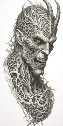 demonic realm tattoo design idea