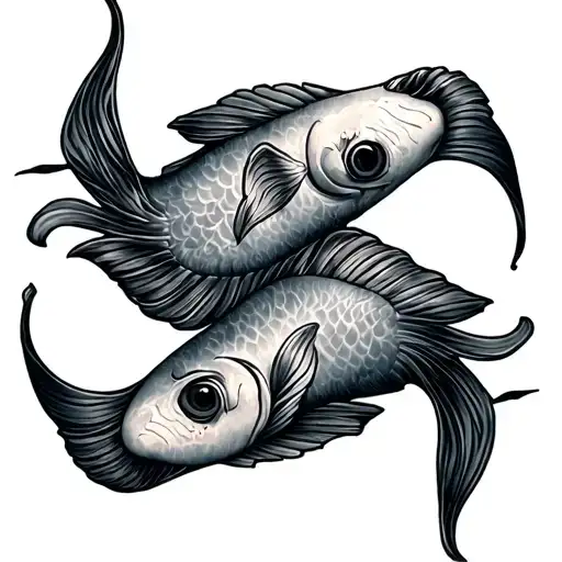 aquarius+libra=pisces tattoo design idea