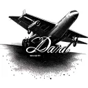 plane fading out of existence, delicate text saying Dad tattoo design idea