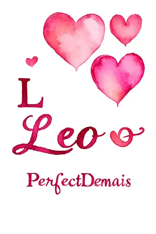 "Leo PerfectDemais" Love tattoo. each name only appears once. tattoo design idea