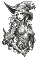 arcane jinx league of legends tattoo design idea