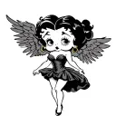 Angel Betty Boop tattoo design idea
