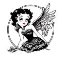 Angel Betty Boop tattoo design idea