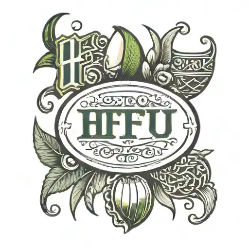 HFU Rugby Lettering tattoo tattoo design idea