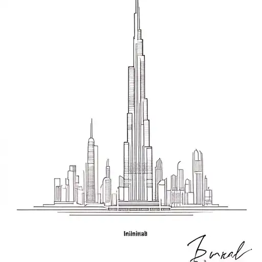 burj khalifa tattoo design idea