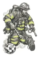 Firefighter, soccer, police, casino tattoo design idea