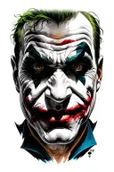 the joker face tattoo design idea