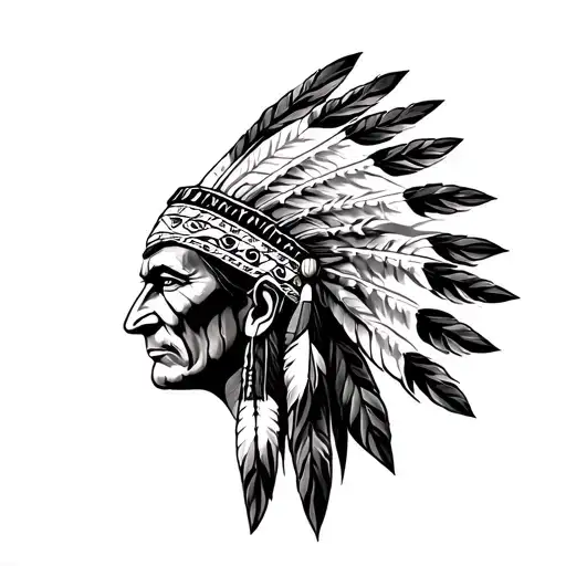 Cherokee Indian tattoo design idea