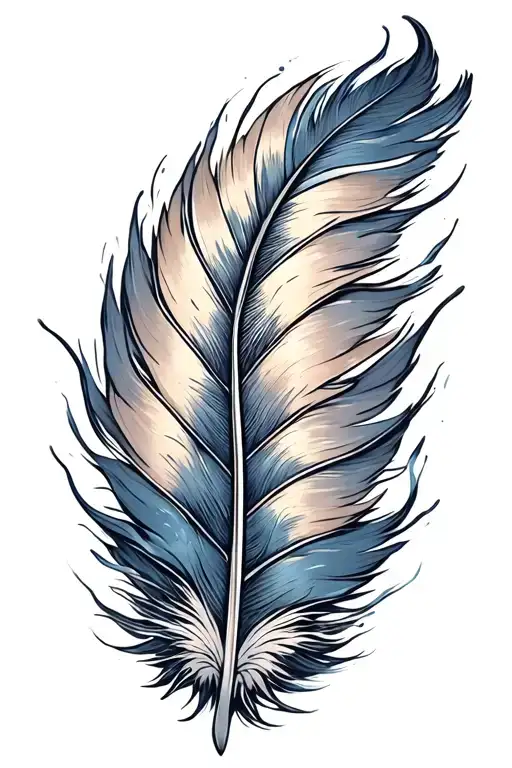 Feather tattoo design idea