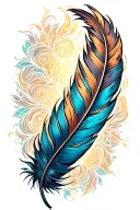 Feather tattoo design idea