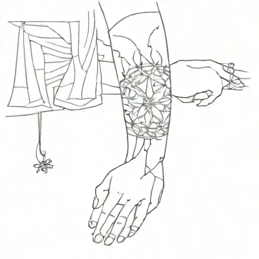 tattoo that extends across the entire arm from the shoulder to the wrist, surrounding it and including the knuckles, the tattoo tattoo design idea