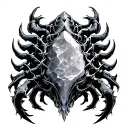 uroboros with a philosophical stone tattoo design idea