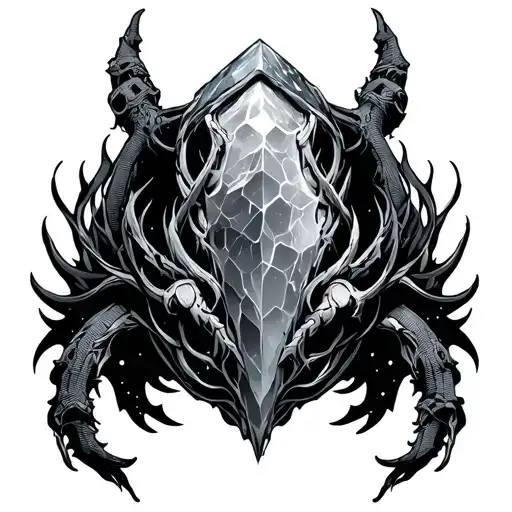 uroboros with a philosophical stone tattoo design idea