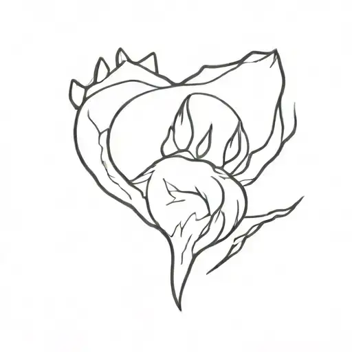 bear paw with mountain and bear inside paw  tattoo design idea