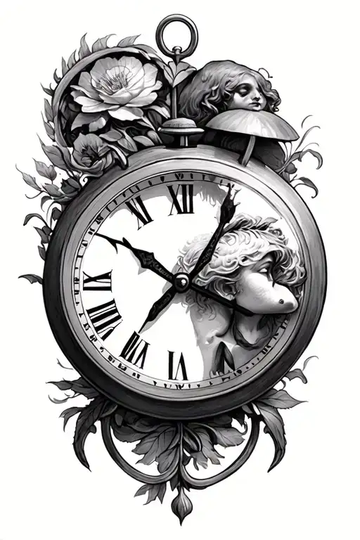 Birth Clock tattoo design idea