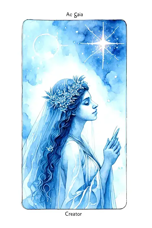 3 tarot cards (high priestess, healer, creator) 3 constellations (scorpio, capricorn, aquarius) Afro Gaia veiled tattoo design idea