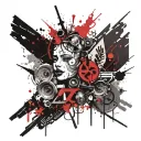 blessed written tattoo design idea