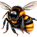 bumble bee tattoo design idea