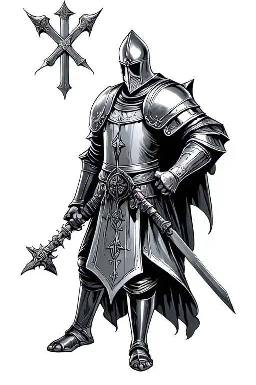 knight templar tattoo design idea