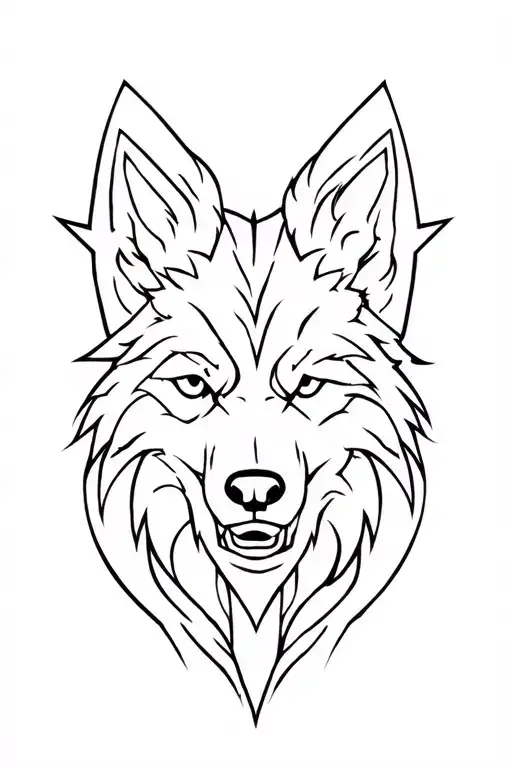 fenrir viking norse wolf tattoo design idea