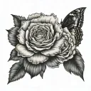 create a tatoo representing two sides. one bright, sunny and floral. the other dark, cloudy and dreary on top of a cloud tattoo design idea