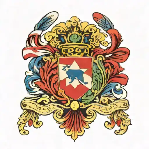 Dominican Republic flag tattoo design idea