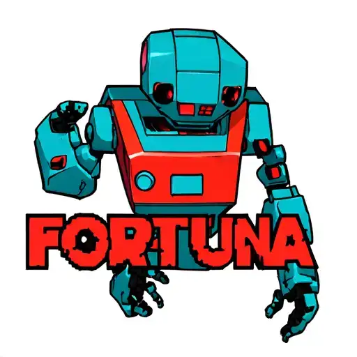 robot that says Fortuna Hookers tattoo design idea