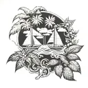 Caribbean theme tattoo tattoo design idea