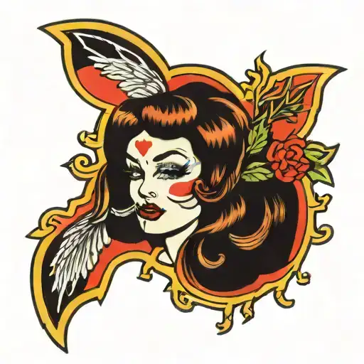 cold hearted bitch tattoo design idea