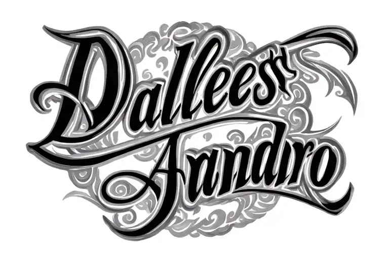 the last name Dalesandro tattoo design idea