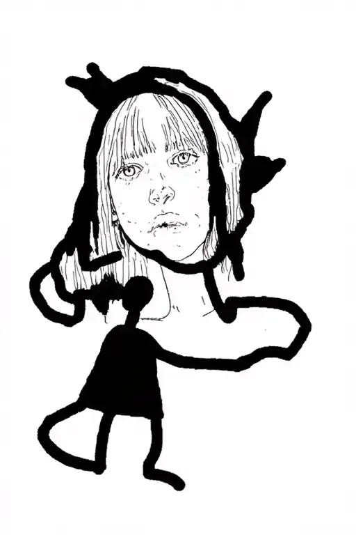 Billie Eilish surrounded tattoo design idea