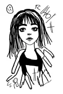 Billie Eilish surrounded tattoo design idea