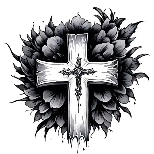 Fading Cross tattoo design idea