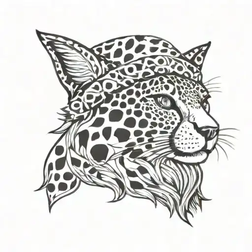 Gnome cheetah print hat tattoo design idea