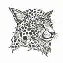 Gnome cheetah print hat tattoo design idea