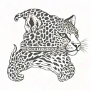Gnome cheetah print hat tattoo design idea