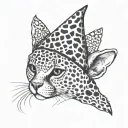 Gnome cheetah print hat tattoo design idea