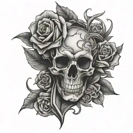 rich risk tattoo design idea