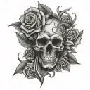 rich risk tattoo design idea