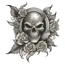 rich risk tattoo design idea