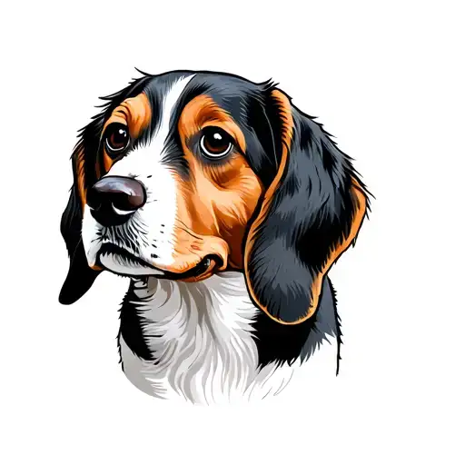 Dogs beagle tattoo design idea