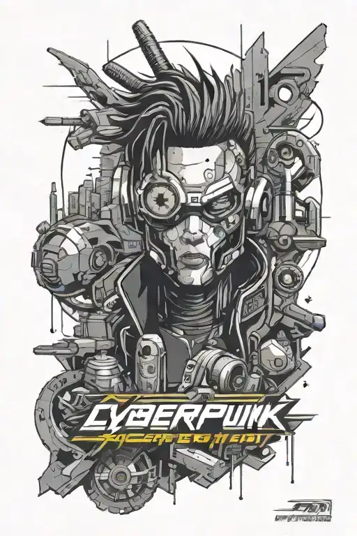Cyberpunk 2077 tattoo design idea