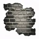 brick wall tattoo design idea