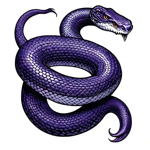 Purple Snake tattoo design idea