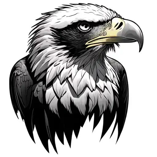American Bald Eagle tattoo design idea